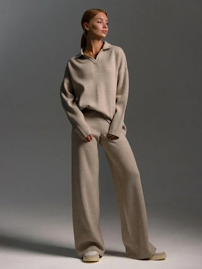 Leonie | Damen Gemütliches Winter Relaxed Strick Set