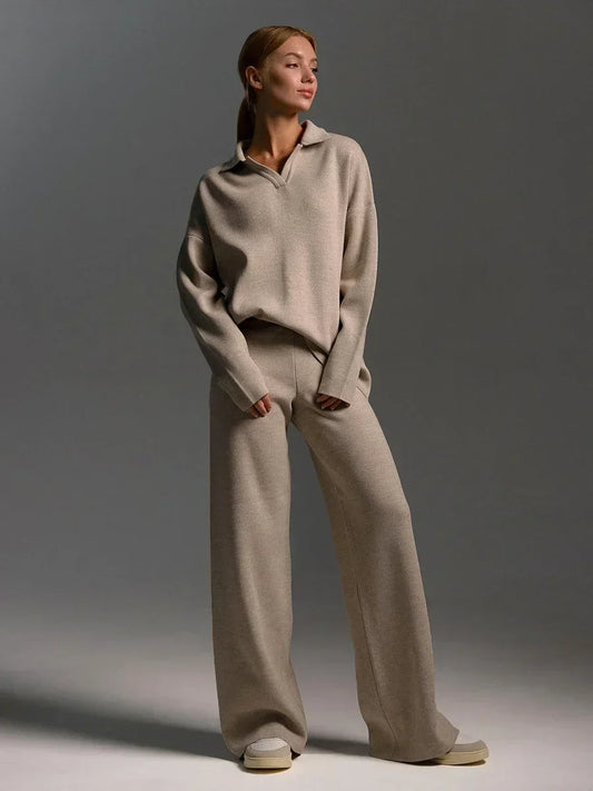 Leonie | Damen Gemütliches Winter Relaxed Strick Set