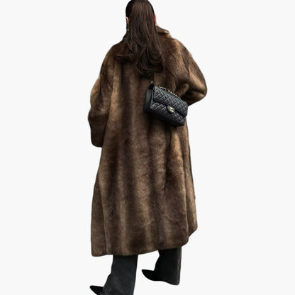 Melanie | Damen Eleganter Kunstpelz Mantel Wintermode