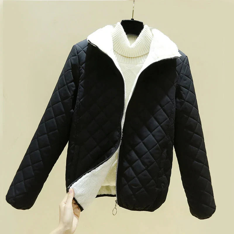Angela | Damen Winter Kurze Steppjacke