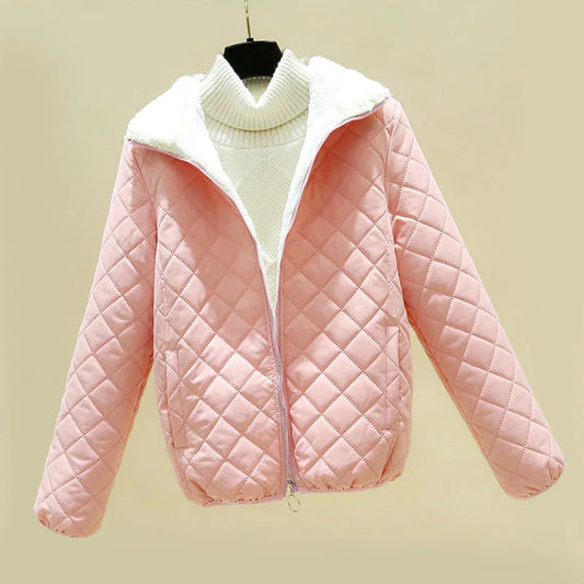 Angela | Damen Winter Kurze Steppjacke