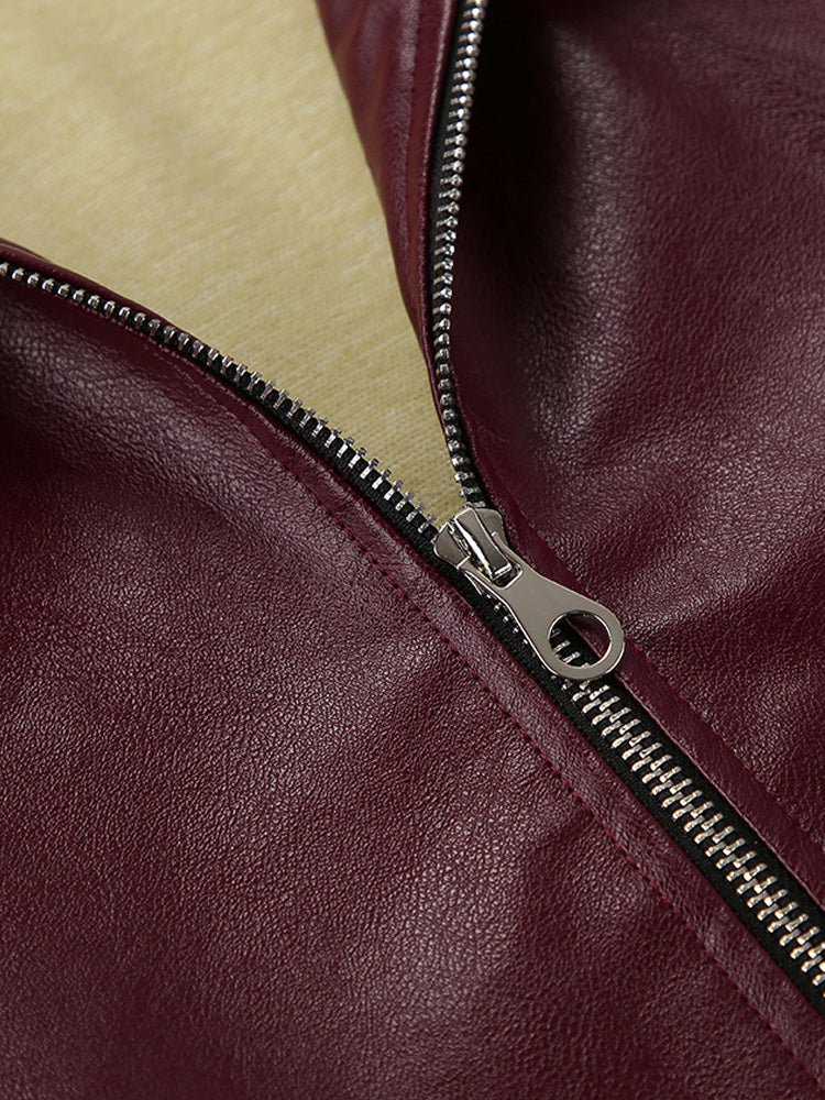 Marie | Modische Leder-Bikerjacke mit Reißverschluss Damen