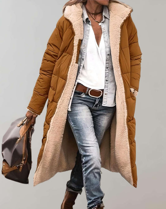 Carolin | Winter Damen Steppmantel mit Fleecefutter