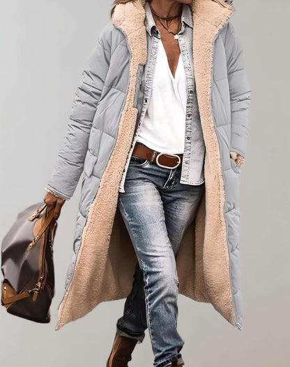 Carolin | Winter Damen Steppmantel mit Fleecefutter