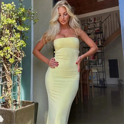 Kerstin | Damen klassisches figurbetontes Maxikleid