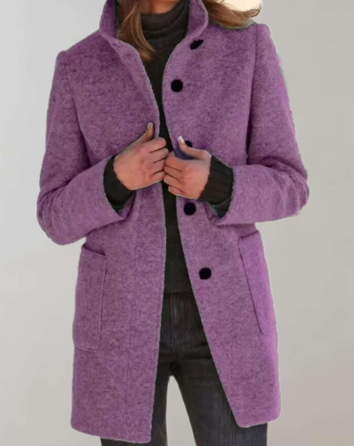 Felicia | Damen Winter Casual Mantel mit Knöpfen