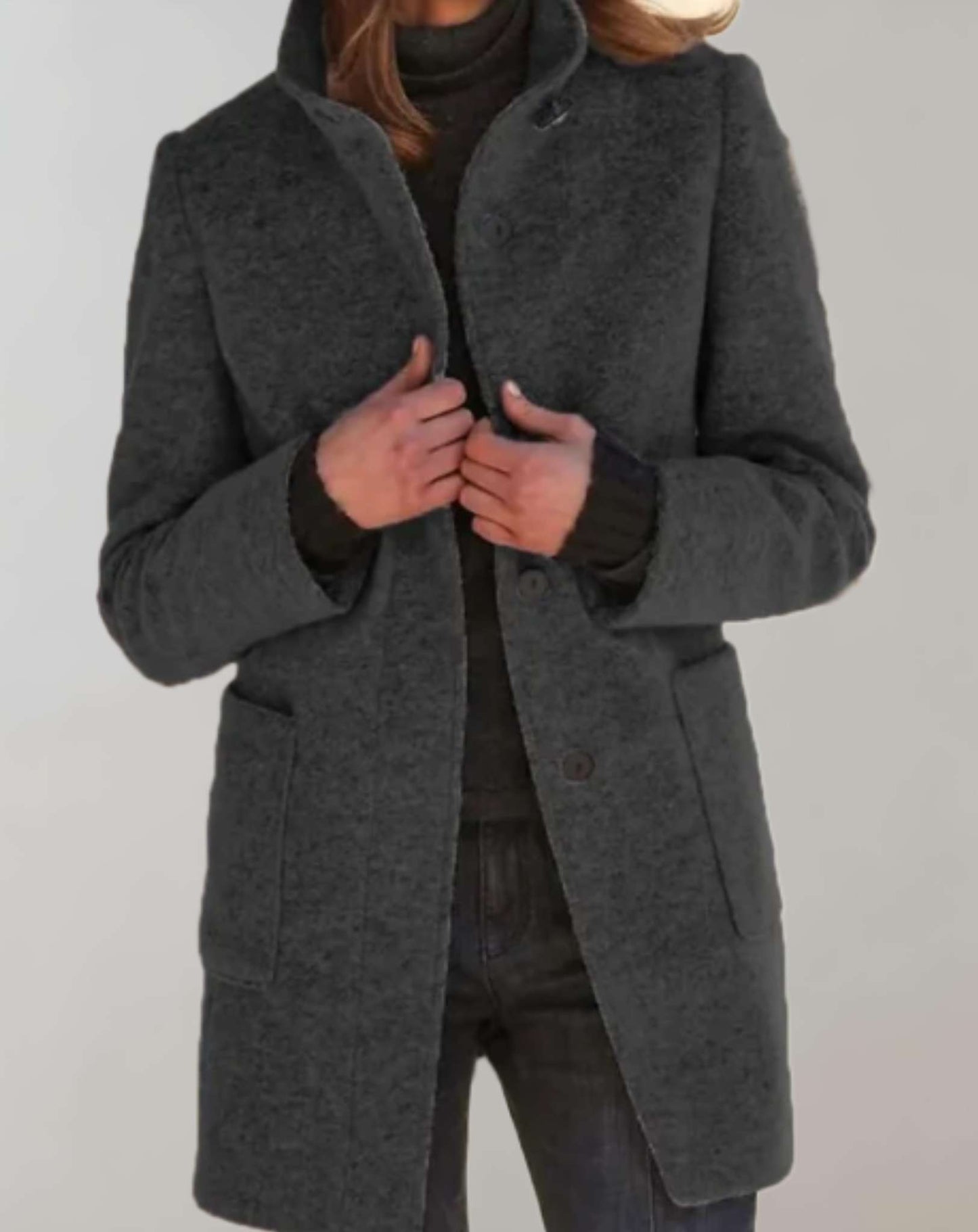 Felicia | Damen Winter Casual Mantel mit Knöpfen