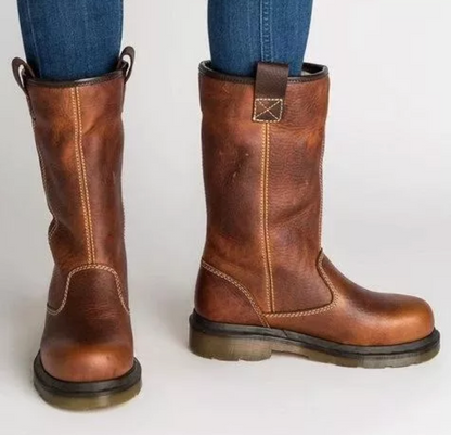Viola | Damen Winter Leder Schlupfstiefel