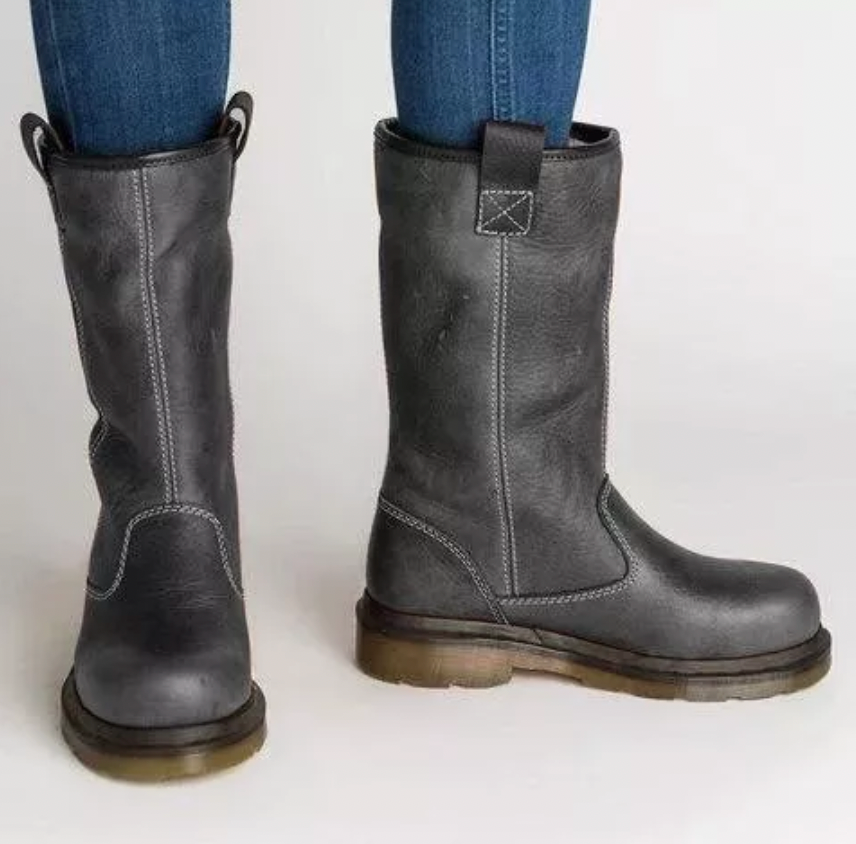 Viola | Damen Winter Leder Schlupfstiefel
