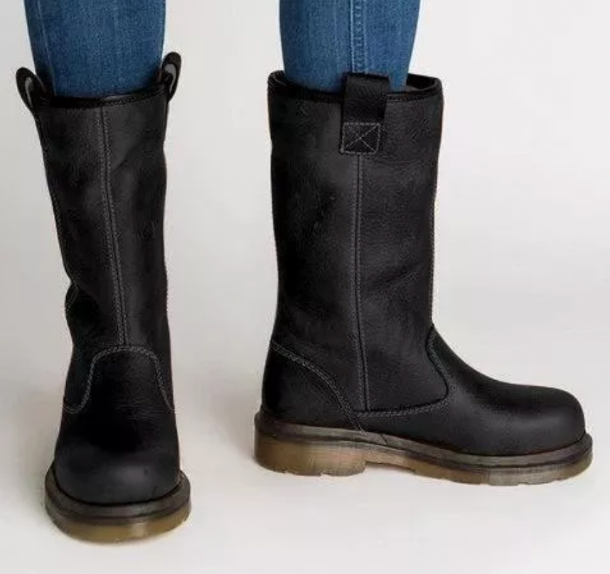 Viola | Damen Winter Leder Schlupfstiefel