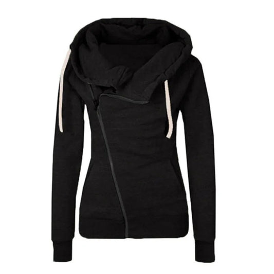 Carolin | Lässiger Damen Zip Hoodie mit Großer Kapuze