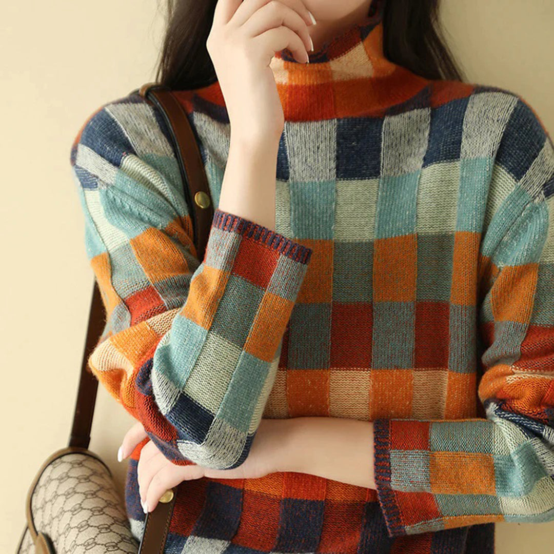 Nicole | Schicker Kariertes Pullover Damen