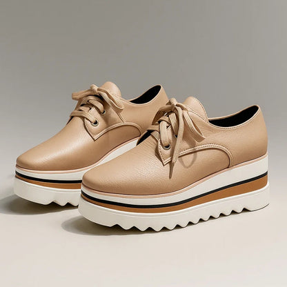 Edith | Schicke Damen Weiße Plateausneaker