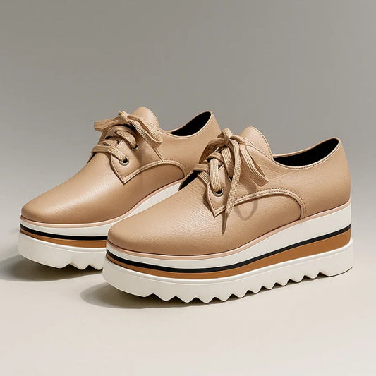 Edith | Schicke Damen Weiße Plateausneaker