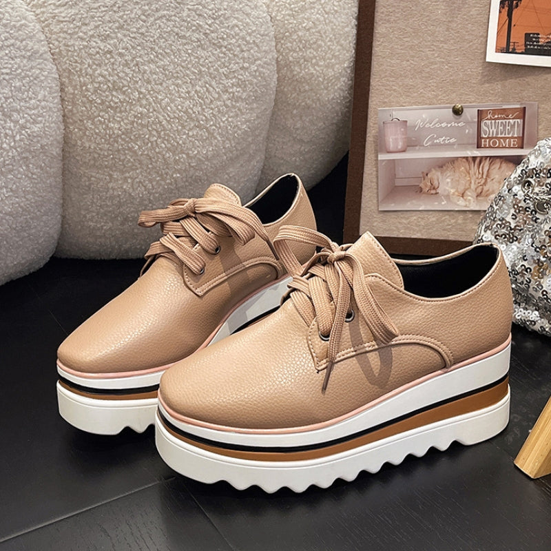 Edith | Schicke Damen Weiße Plateausneaker