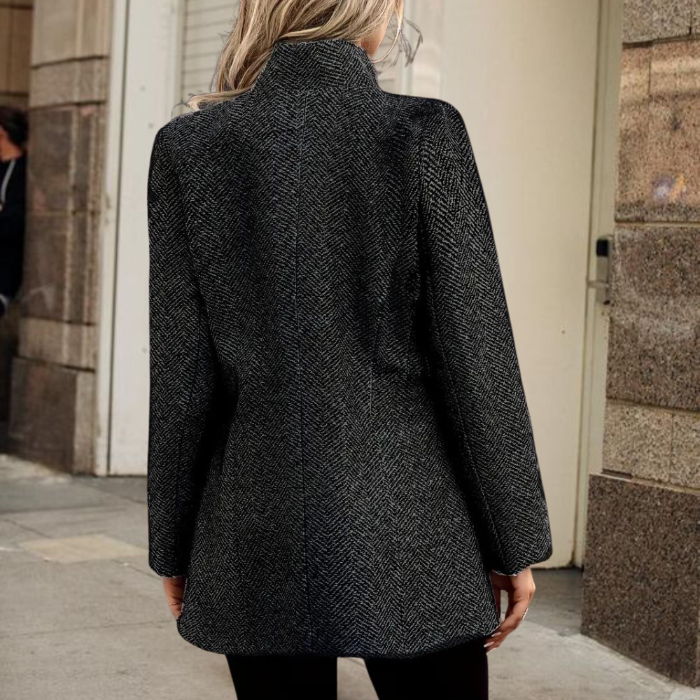 Felicia | Damen Eleganter Wollmischung Wintermantel