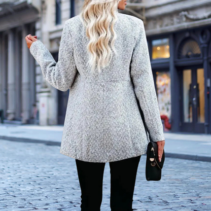Felicia | Damen Eleganter Wollmischung Wintermantel