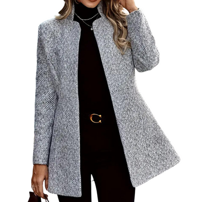 Felicia | Damen Eleganter Wollmischung Wintermantel