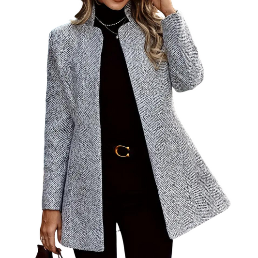 Felicia | Damen Eleganter Wollmischung Wintermantel