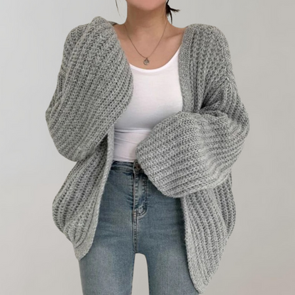 Regine | Grobstrick Offene Strickjacke Damen