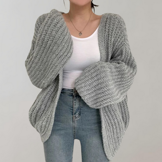 Regine | Grobstrick Offene Strickjacke Damen