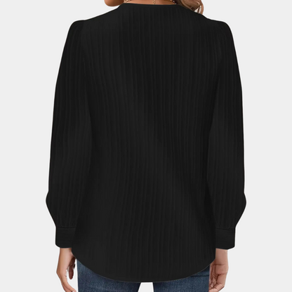 Viviane | Damen Lässige Winter Bluse mit Knöpfen