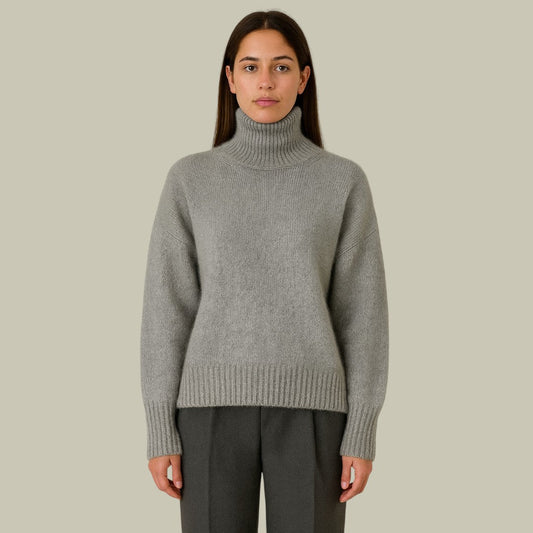 Nicole | Damen Locker Geschnittener Warmer Winterpullover