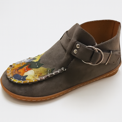 Beatrice | Damen Winter Wildlederstiefel mit Fütterung aus Fell