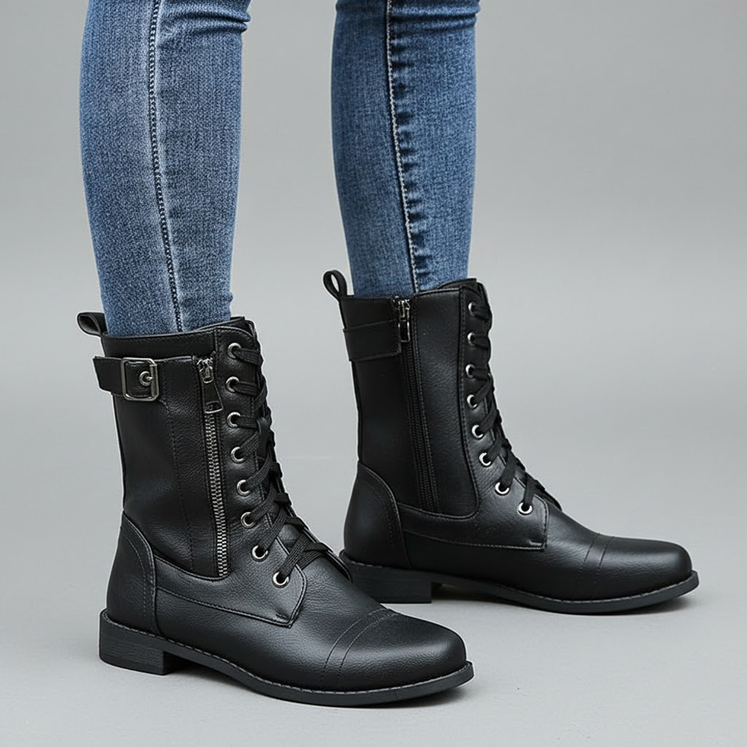 Ursula | Damen Orthopädische Stiefeletten Mit Seitlichem Reißverschluss