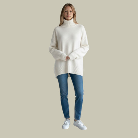 Sandra | Damen Locker Geschnittene Winter Rollkragenpullover