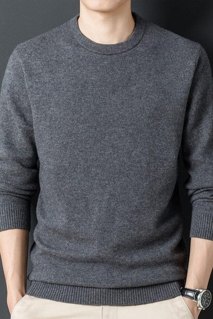 Jakob | Herren Bequemer Slim-Fit Strickpullover