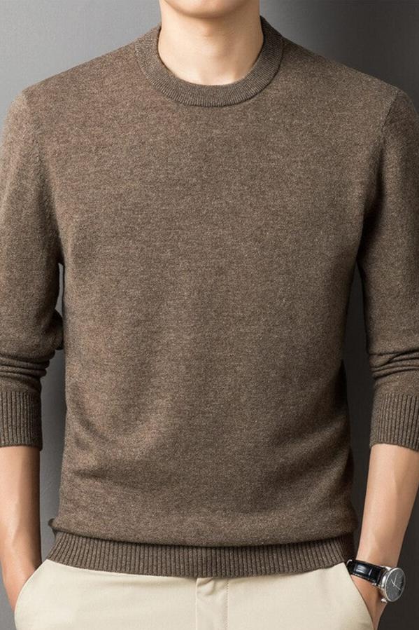 Jakob | Herren Bequemer Slim-Fit Strickpullover