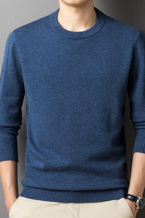 Jakob | Herren Bequemer Slim-Fit Strickpullover