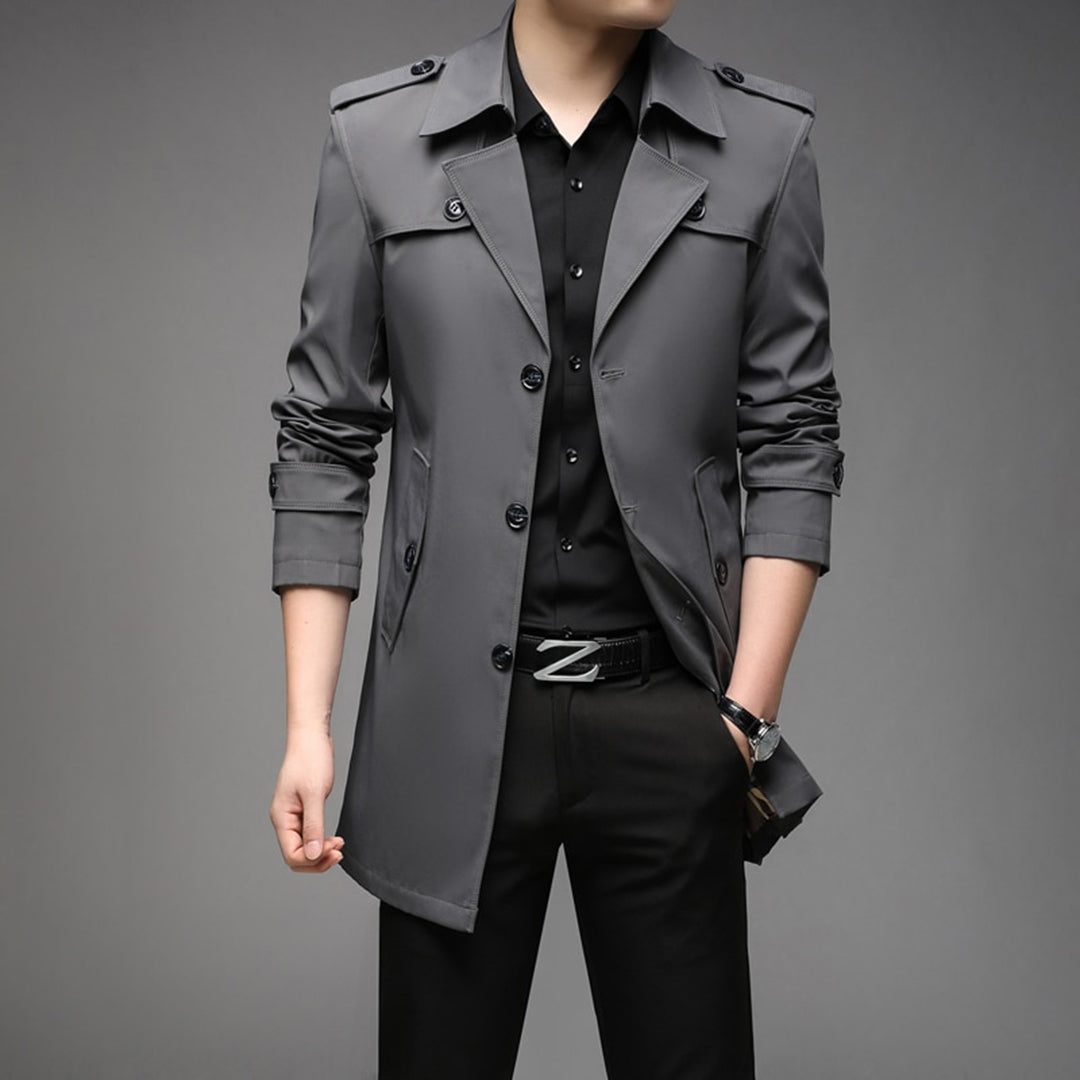 Richard | Herren Klassischer Trenchcoat mit Knopfleiste