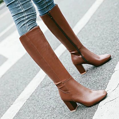 Claudia | Damen Winterstiefel mit hohem Absatz