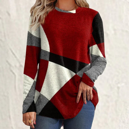 Lena | Damen Winterpullover mit Geometrischem Print