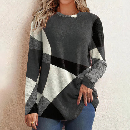 Lena | Damen Winterpullover mit Geometrischem Print