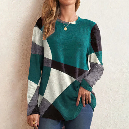 Lena | Damen Winterpullover mit Geometrischem Print