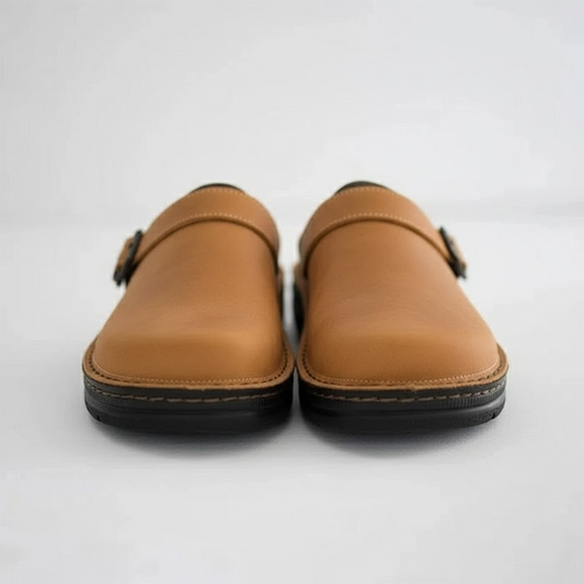 Norbert | Herren Leder Clogs Zum Hineinschlüpfen