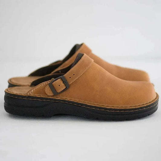 Daniel | Stylische Herren Leder Slipper-Clogs