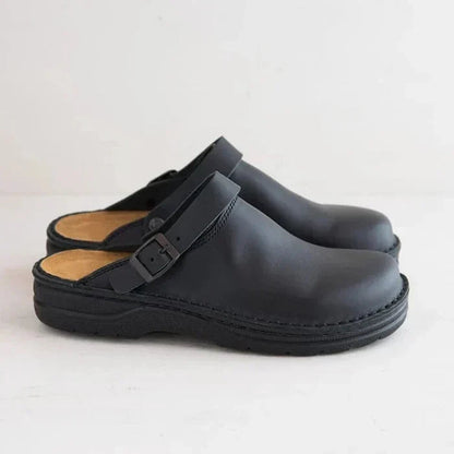 Daniel | Stylische Herren Leder Slipper-Clogs
