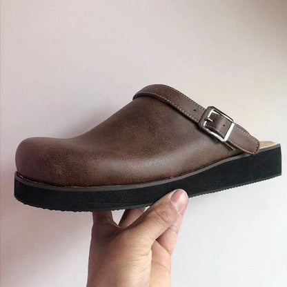 Daniel | Stylische Herren Leder Slipper-Clogs