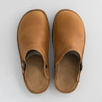 Daniel | Stylische Herren Leder Slipper-Clogs