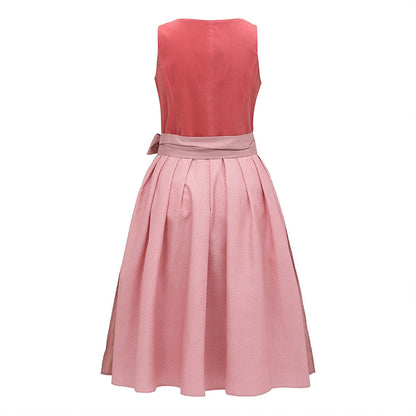 Doris | Damen Alpen-Dirndl Midi Kleid für Oktoberfest