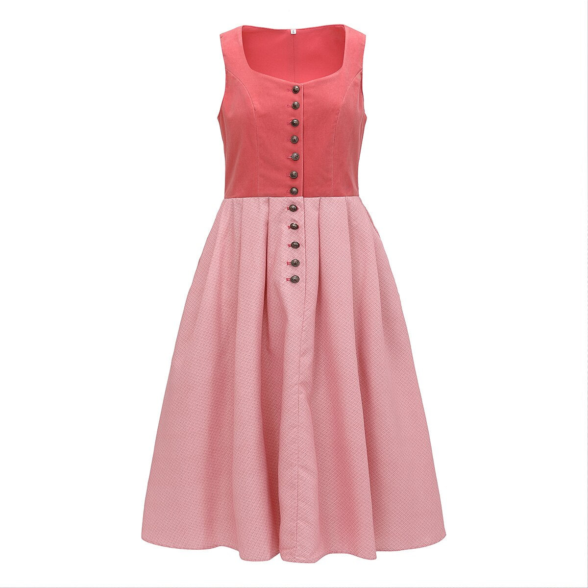 Doris | Damen Alpen-Dirndl Midi Kleid für Oktoberfest