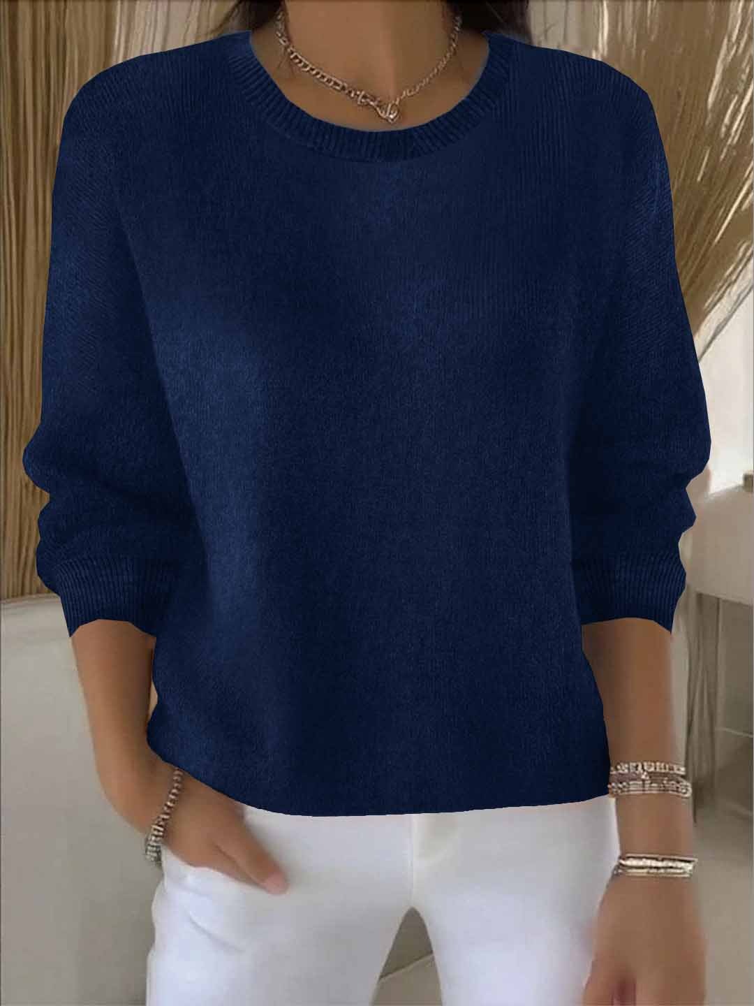 Emma | Damen Alltagstauglicher Winter-Strickpullover