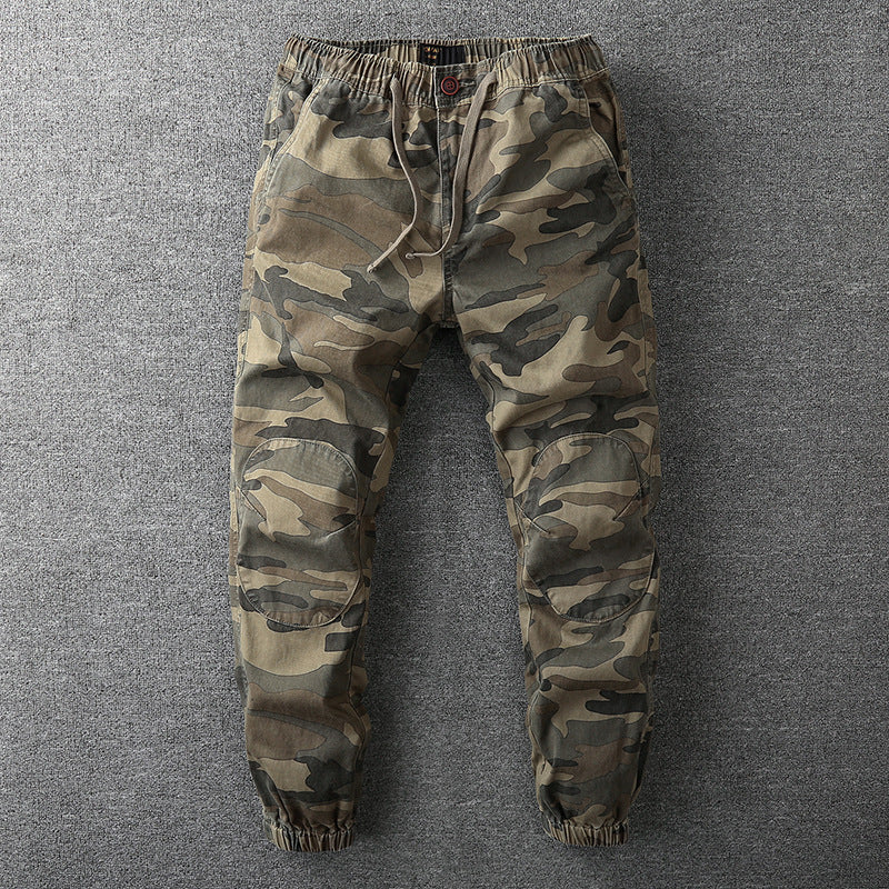Stefan | Herren Hose mit elastischem Bund im Camouflage-Stil