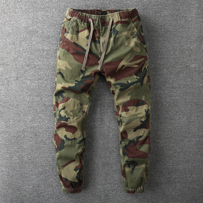 Stefan | Herren Hose mit elastischem Bund im Camouflage-Stil