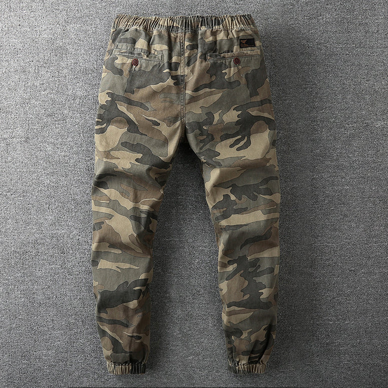Stefan | Herren Hose mit elastischem Bund im Camouflage-Stil