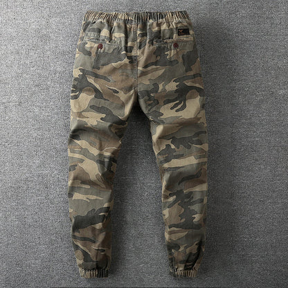 Stefan | Herren Hose mit elastischem Bund im Camouflage-Stil